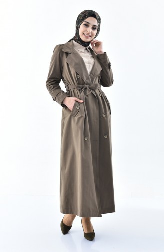 Trench Coat a Ceinture 5089-01 Khaki 5089-01