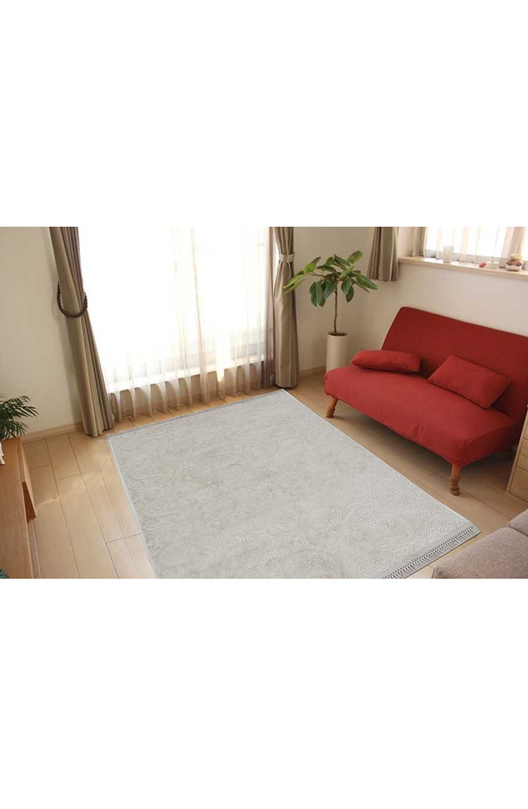 Armada Avangard Püsküllü Halı 80X150 Nevra Gri 0301001