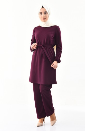 Ensemble Deux Pieces Tunique Pantalon 9013-02 Plum Foncé 9013-02