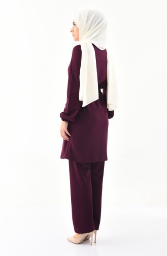 Tunic Pants Binary Suit 9013-02 Dark Plum 9013-02