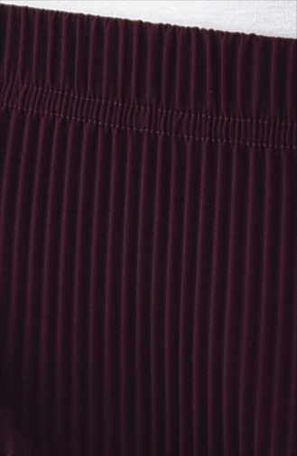 Piliseli Bol Paça Pantolon 0142-02 Mor