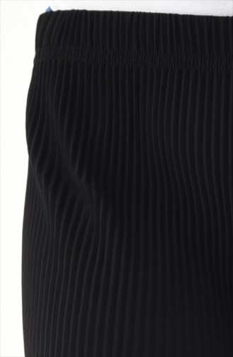 Pleated Pants Cuff Trousers 0142-03 Black 0142-03