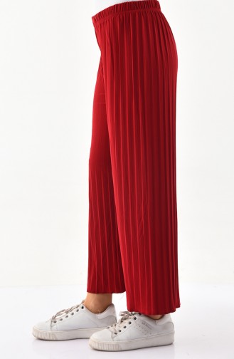 Pleated Pants Cuff Trousers 0142A-02 Bordeaux 0142A-02