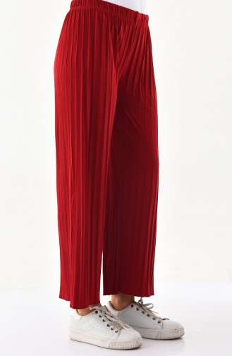 Pleated Pants Cuff Trousers 0142A-02 Bordeaux 0142A-02