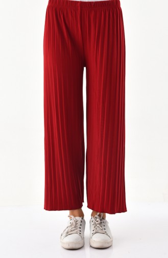 Pleated Pants Cuff Trousers 0142A-02 Bordeaux 0142A-02