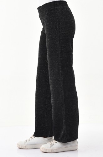 Silvery Wide Leg Pants 0181-01 Black 0181-01