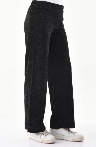 Silvery Wide Leg Pants 0181-01 Black 0181-01