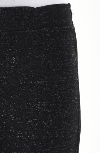 Silvery Wide Leg Pants 0181-01 Black 0181-01
