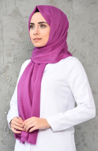 Plain Cotton Shawl 300-107 Purple 300-107