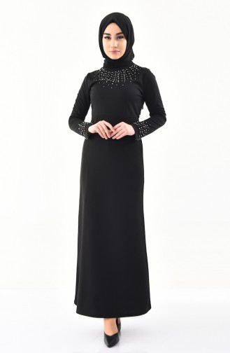 Black Hijab Dress 4005-05