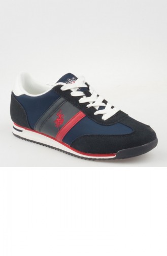 Us Polo Women´s Daily Sports Shoes A172Yuspl0008007 Navy Blue Leather Textile 172YUSPL0008007