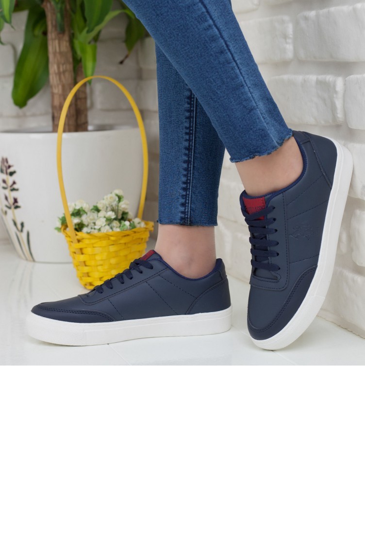 Navy blue polo sneakers hot sale