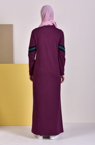 BWEST Pocket Sports Abaya 8336-03 Plum 8336-03