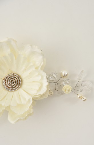 Accessoires de Cheveux de Mariée Blanc 28