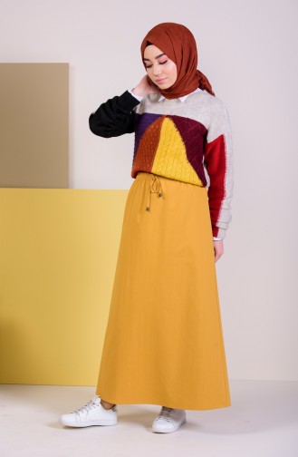DURAN Elastic Waist Skirt 1201A-02 Mustard 1201A-02