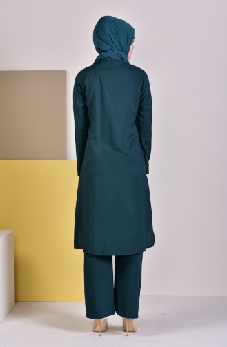 Ensemble Deux Pieces Tunique Pantalon 1197-02 Vert emeraude 1197-02