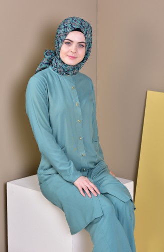 Tunik Pantolon İkili Takım 1197-05 Çağla Yeşili