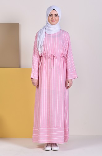 Striped Dress 0308-03 Pink 0308-03