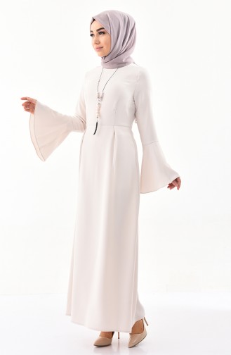 Beige Hijab Dress 2050-07