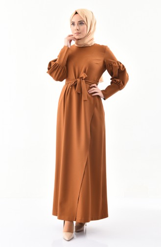 Tan Hijab Dress 1045-05