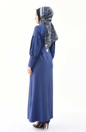 Indigo Hijab Dress 1045-08