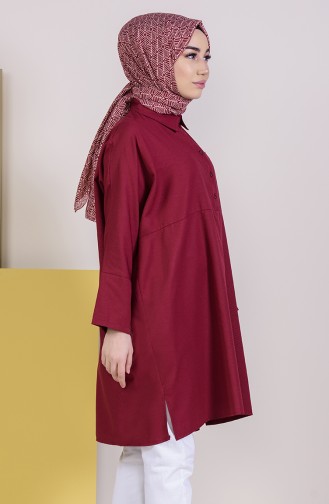 W.B Slit Pocketed Tunic 6352-10 Claret Red 6352-10