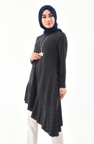 Striped Tunic 5001-04 Navy Blue 5001-04