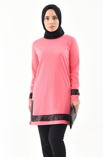 Sequined Tunic  9018-02 Pink 9018-02