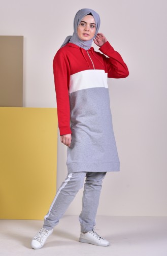 Tracksuit 19003-04 Red Gray 19003-04