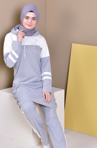 Hooded Tracksuit 19008-03 Gray 19008-03