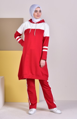 Hooded Tracksuit 19008-04 Red 19008-04