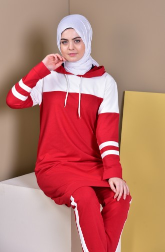 Hooded Tracksuit 19008-04 Red 19008-04