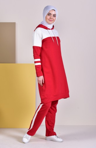 Hooded Tracksuit 19008-04 Red 19008-04