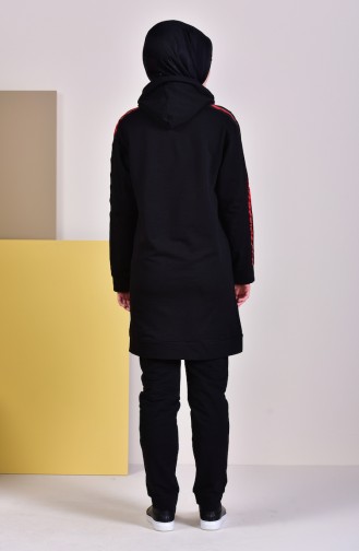 Hooded Tracksuit 19012-01 Black 19012-01