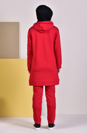 Hooded Tracksuit 19012-05 Red 19012-05