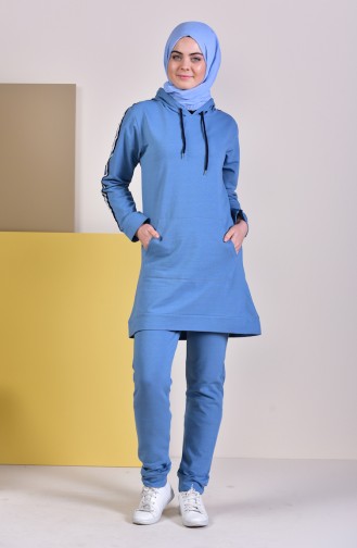 Hooded Tracksuit 19012-06 Blue 19012-06