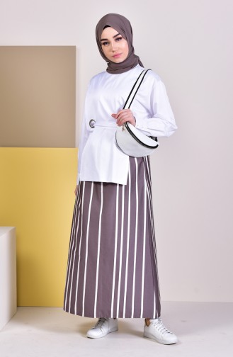 DURAN Patterned Skirt 1115B-01 Mink 1115B-01