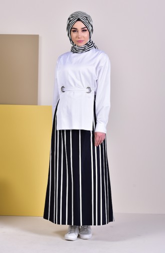 DURAN Patterned Skirt 1115B-02 Black 1115B-02