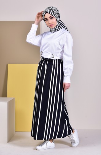 DURAN Patterned Skirt 1115B-02 Black 1115B-02
