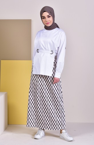 DURAN Patterned Skirt 1115E-01 Powder 1115E-01