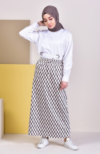 DURAN Patterned Skirt 1115E-01 Powder 1115E-01