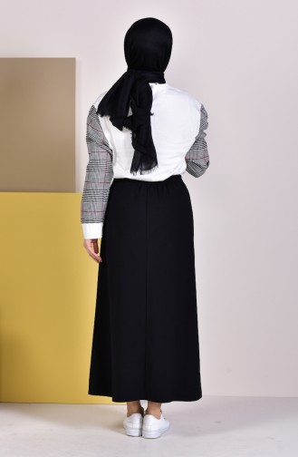 Plated Waist Skirt 1121-01 Black 1121-01