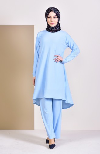 Tunic Pants Binary Suit 17781-12 Baby Blue 17781-12