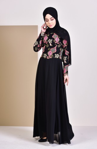Lace Evening Dress 8537-02 Black 8537-02