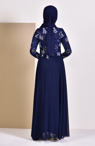 Lace Evening Dress 8537-03 Navy 8537-03