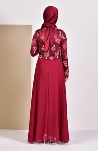 Lace Evening Dress 8537-04 Bordeaux 8537-04