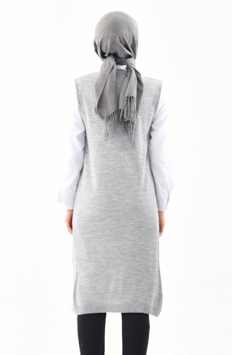 Slim Fit Knitwear Pocket Vest 9017-01 Gray 9017-01