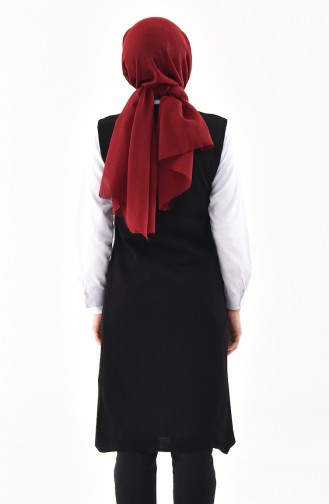 Slim Fit Knitwear Pocket Vest 9017-03 Black 9017-03