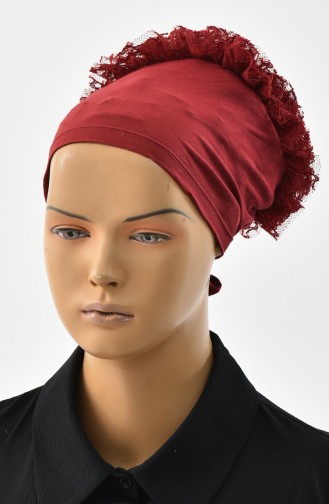 Lace Frilly Bonnet 901392-08 Claret Red 901392-08