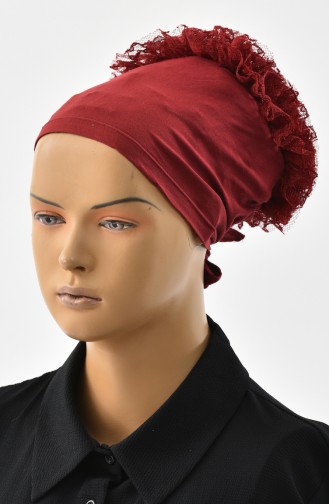 Lace Frilly Bonnet 901392-08 Claret Red 901392-08